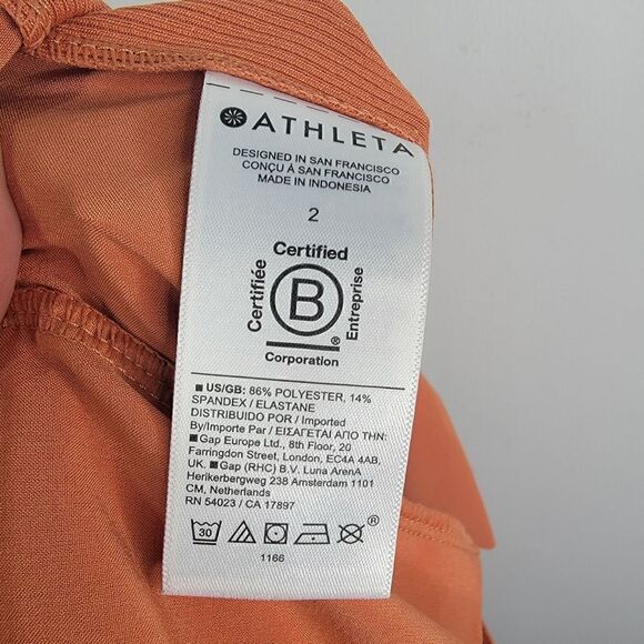 ATHLETA Brooklyn Ankle Pants Sun Baked Clay Orange Color Pockets Size 2 - Picture 7 of 14
